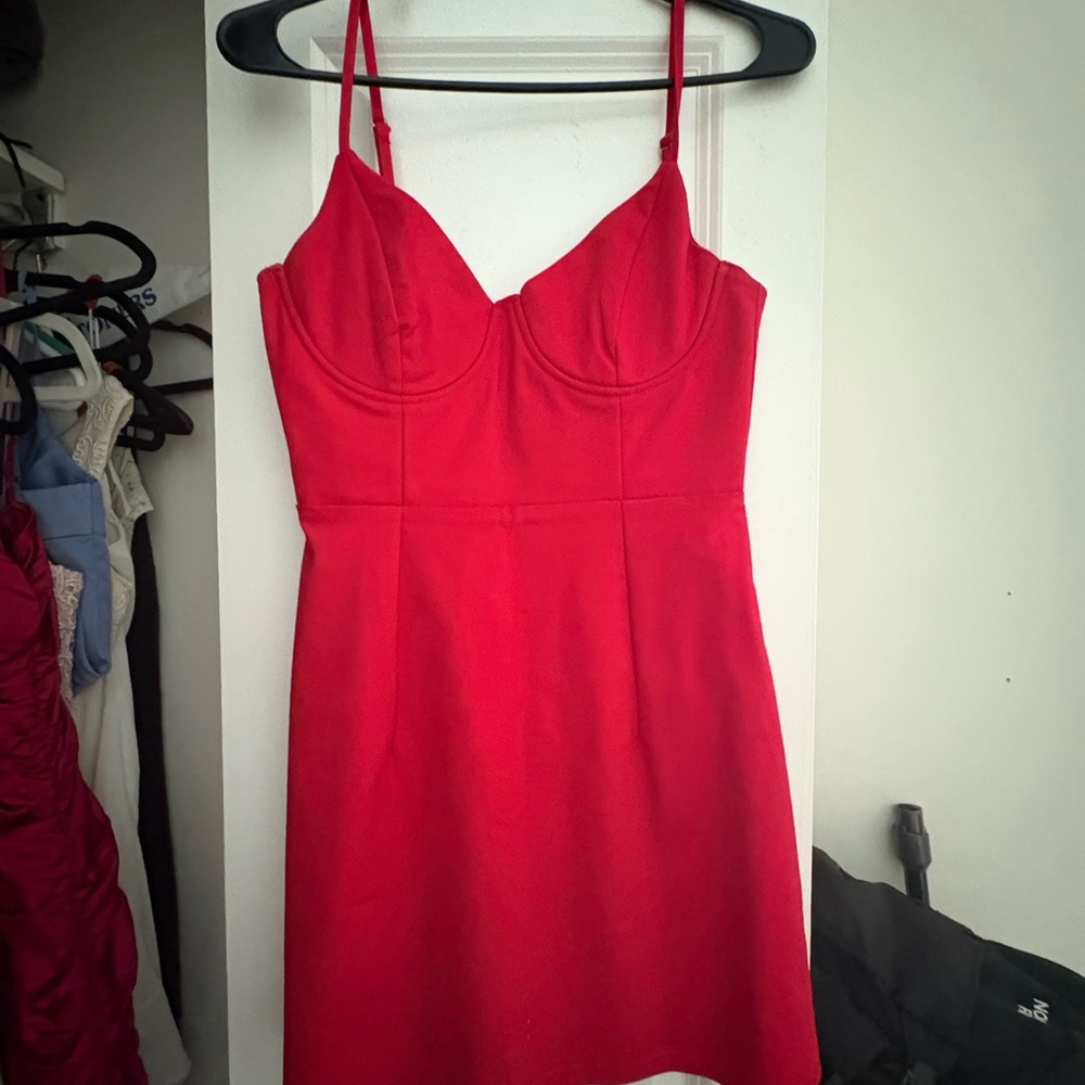 Princess Polly Novella Red Dress Size 4